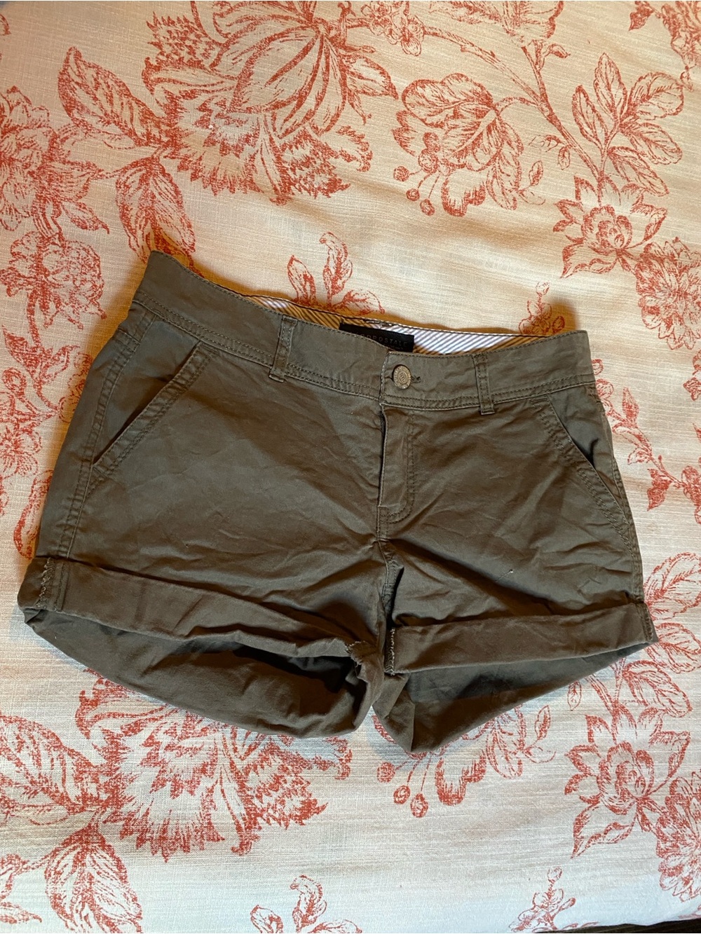 Aeropostale Olive Green Women's Cotton Shorts